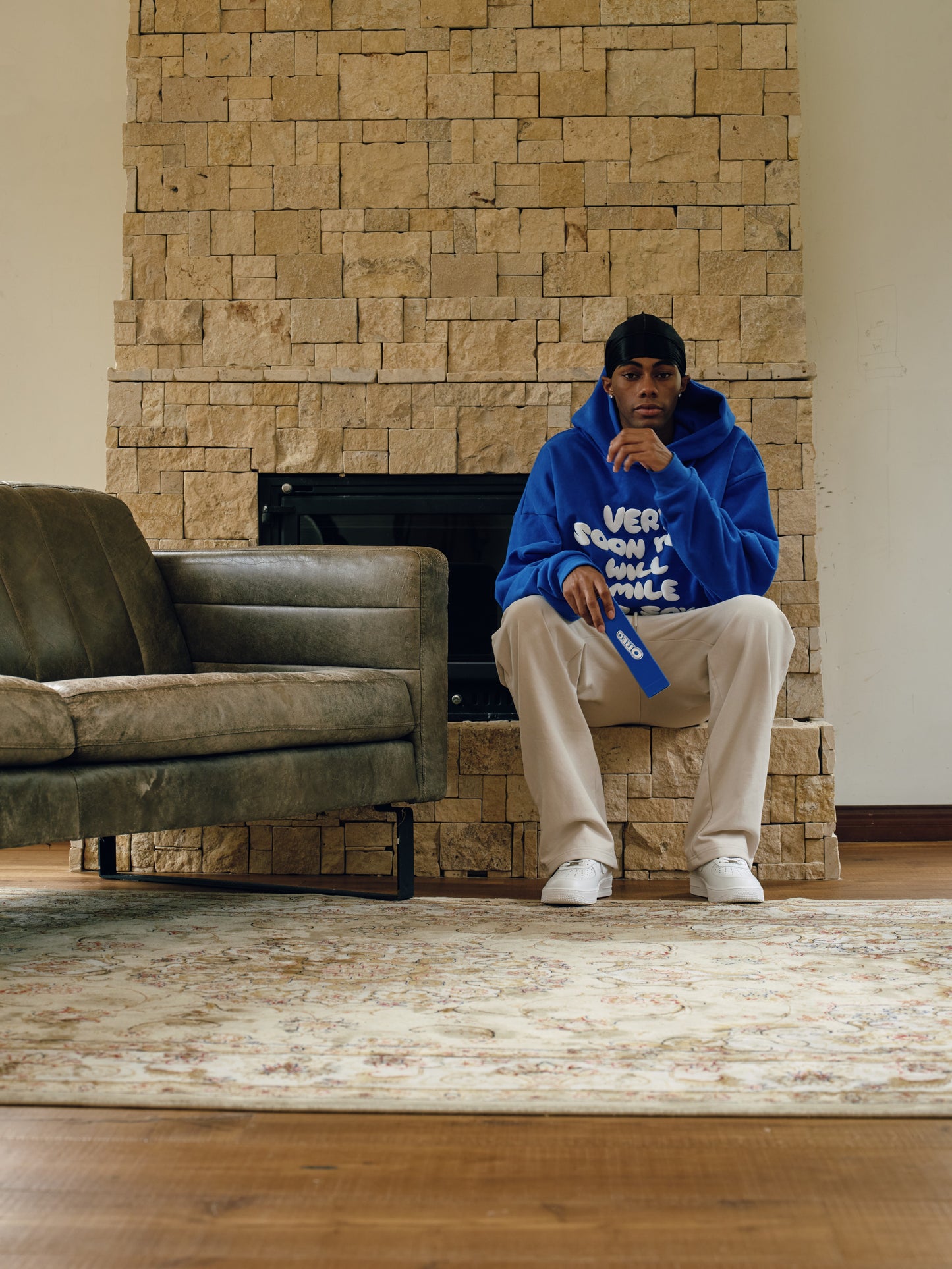 Smile Hoodie – Blue