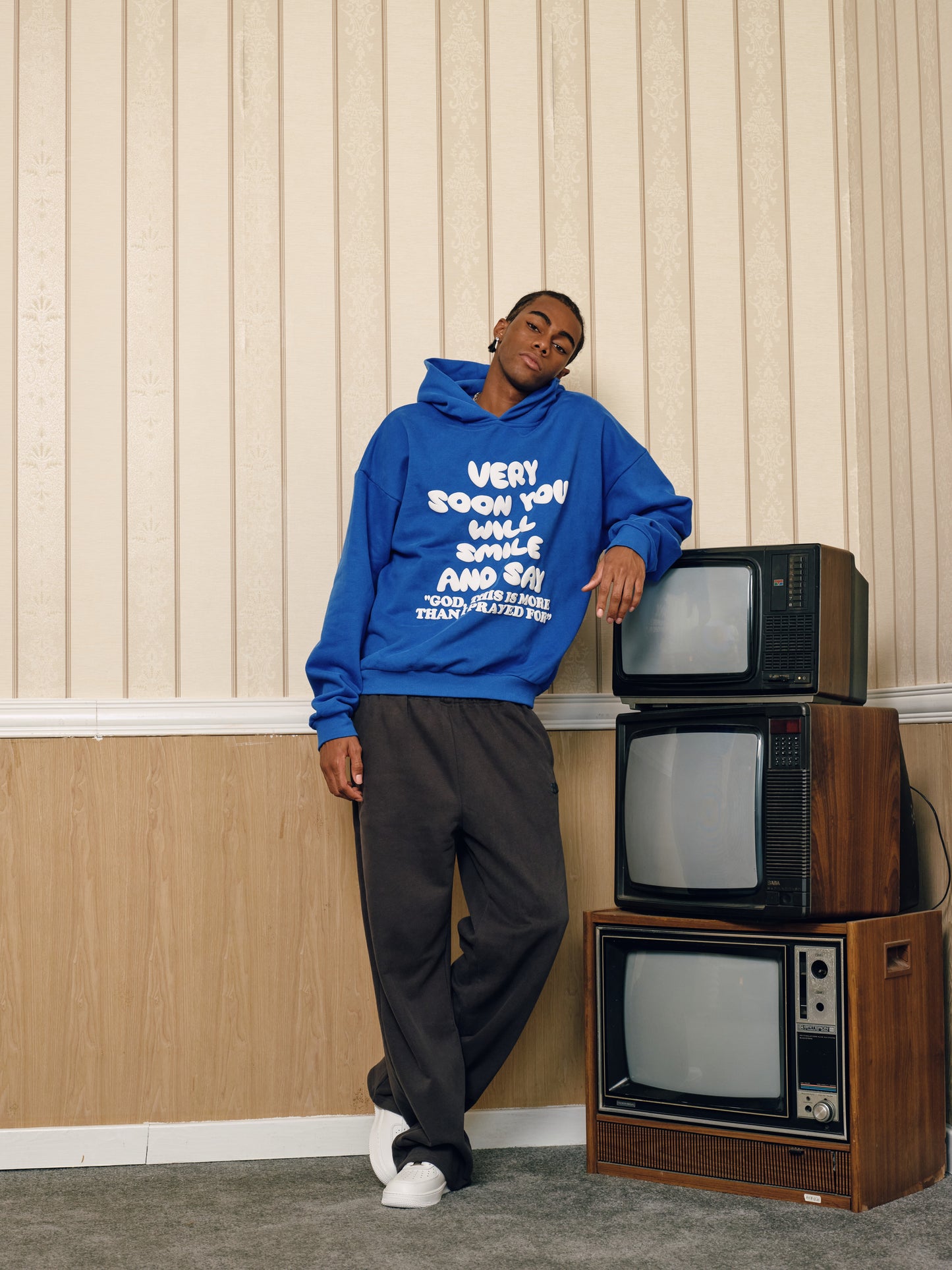 Smile Hoodie – Blue