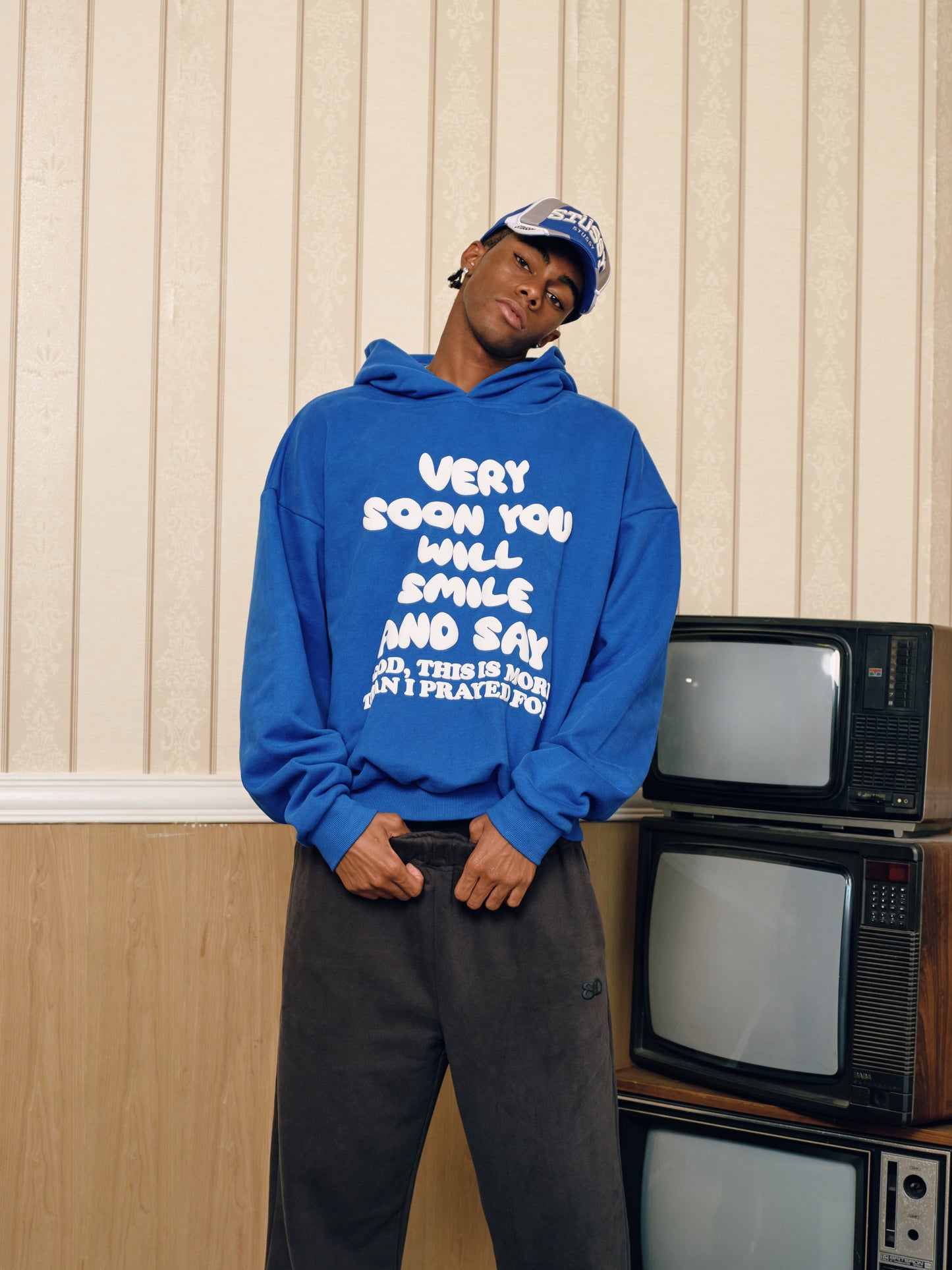 Smile Hoodie – Blue